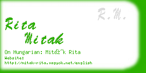 rita mitak business card